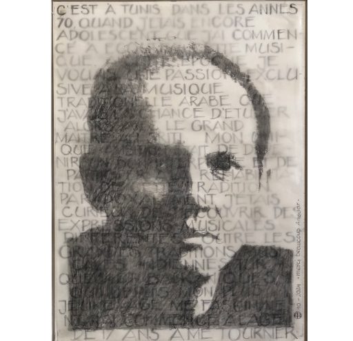 - merci beaucoup Anouar -  Bleistift  2024  50x40cm