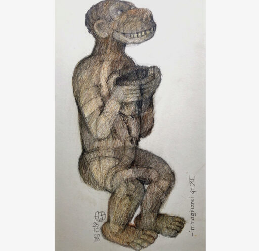 immaginarsi qc XI  Blei/Farbstift  30x40  2020