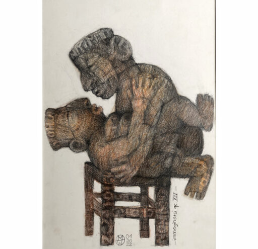 immaginarsi qc XIV. Blei/Farbstift  30x40 2022