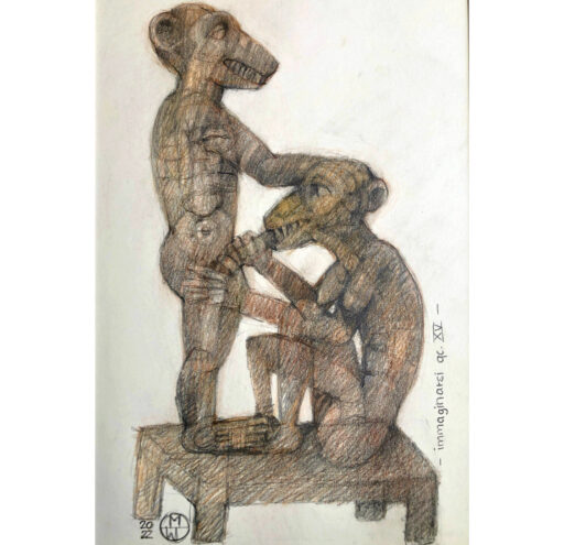 immaginarsi qc XV  Blei/Farbstift  30x40 2022